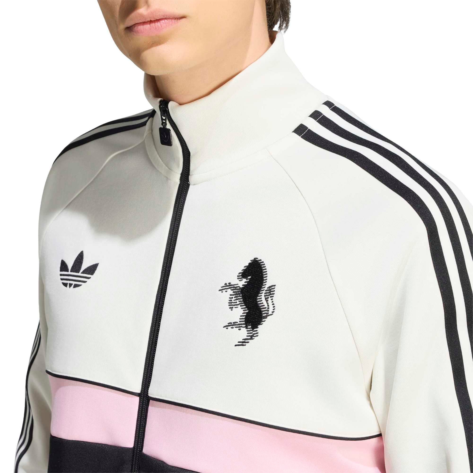 Veste de survêtement zippée intégrale adidas Originals Juventus OG 2.0 Icon crème pour homme