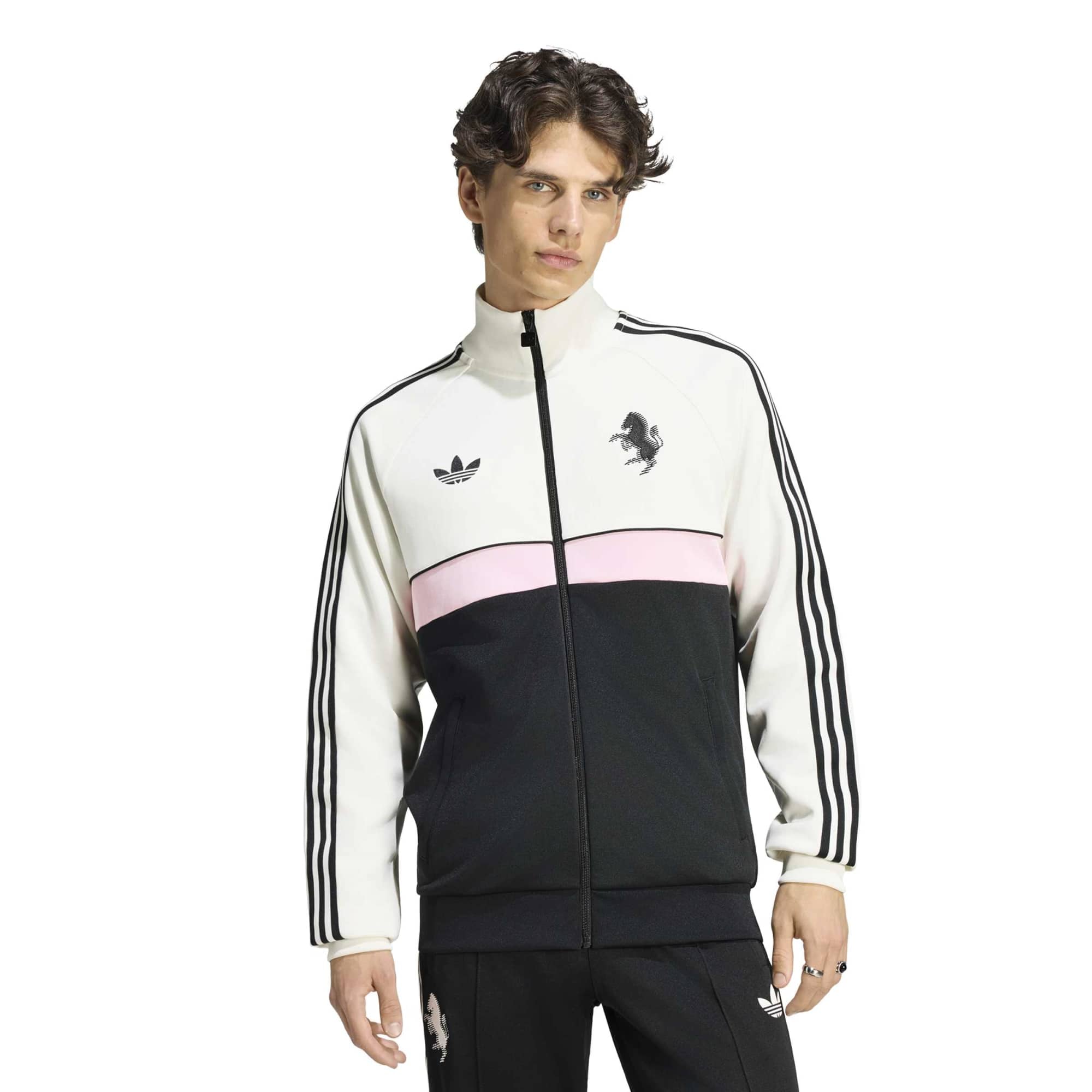 Veste de survêtement zippée intégrale adidas Originals Juventus OG 2.0 Icon crème pour homme