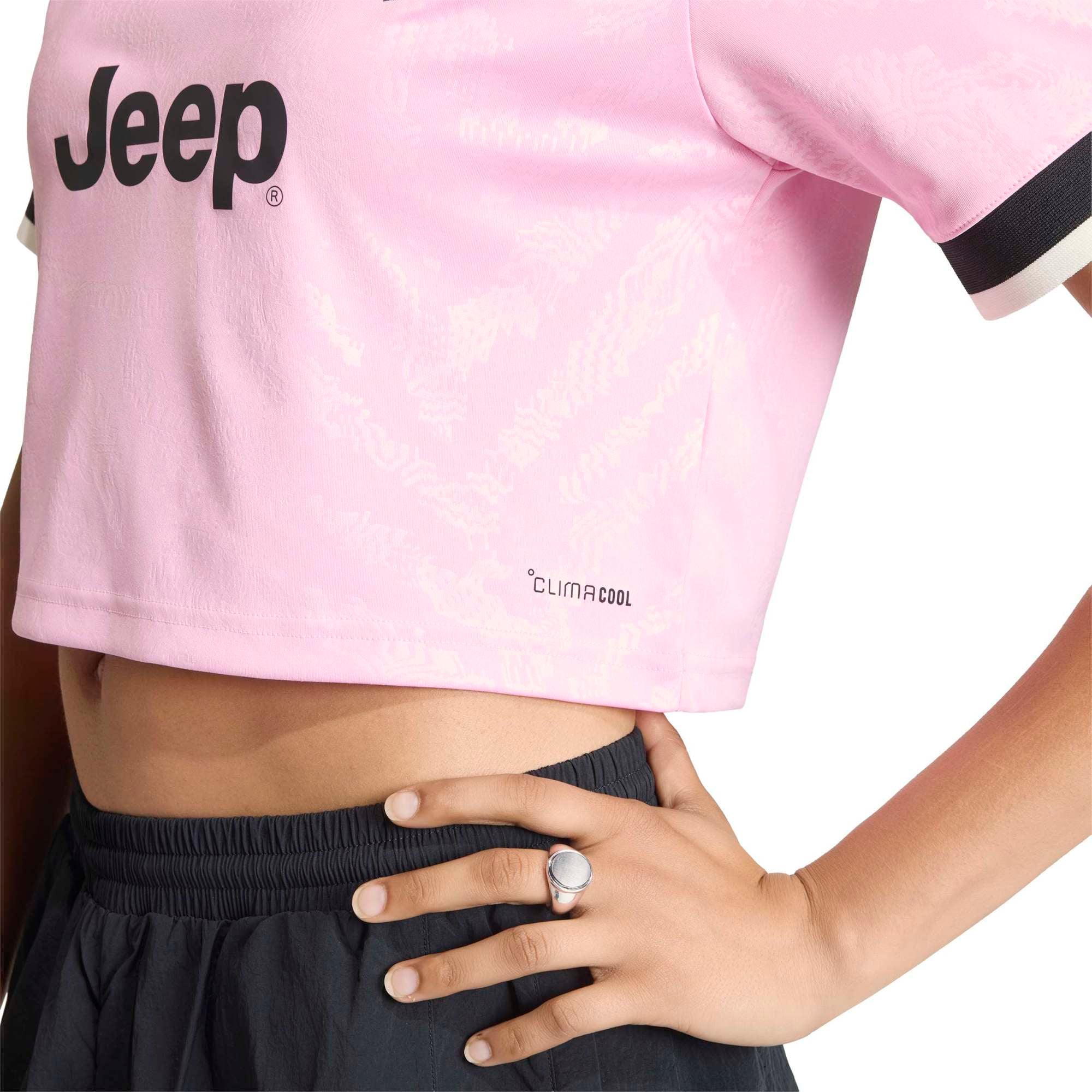 Women's adidas White Juventus 2026/27 Home Cropped Replica Jersey