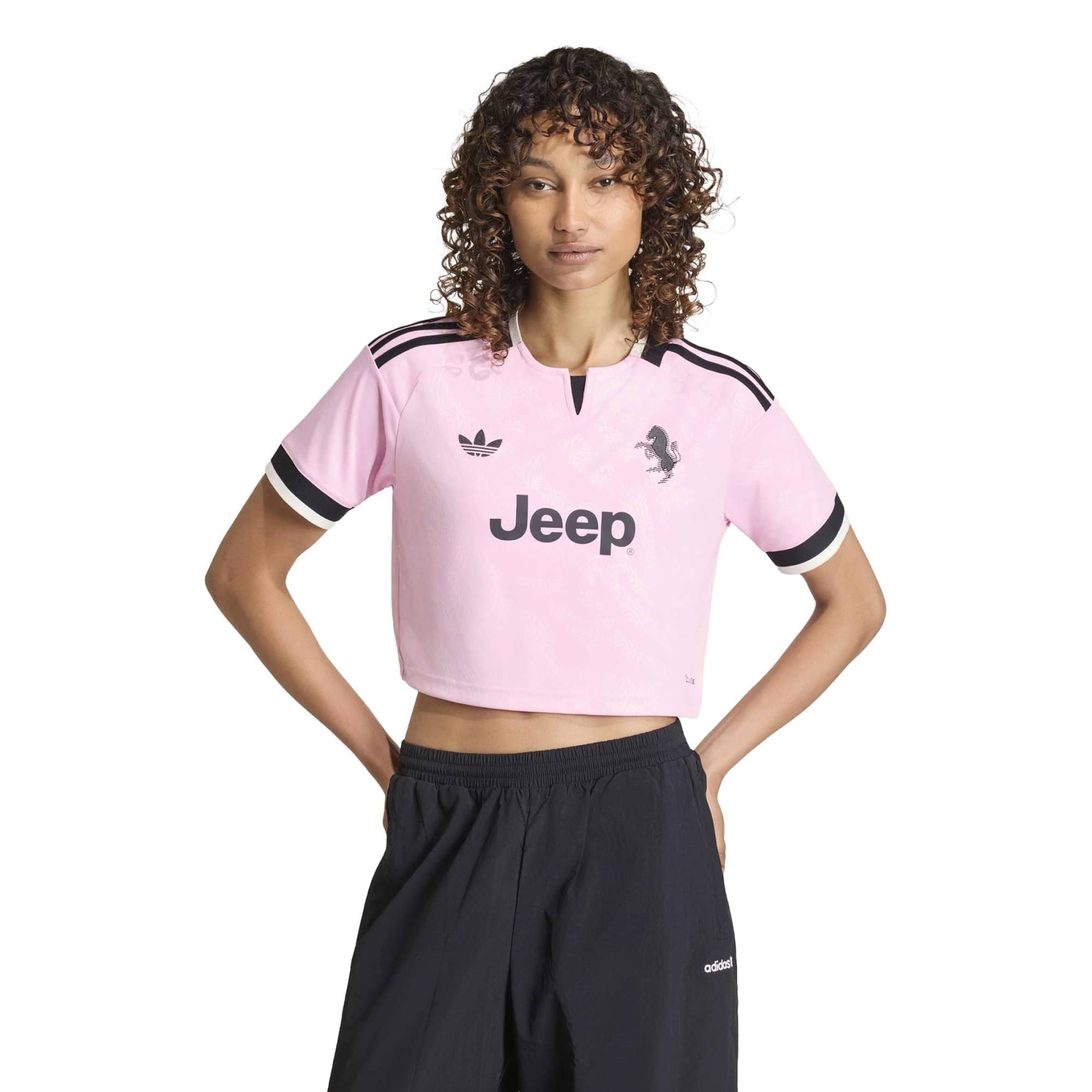 Women's adidas White Juventus 2026/27 Home Cropped Replica Jersey