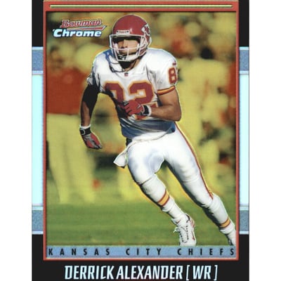 2001 Bowman Chrome Gold Refractors #82 Derrick Alexander