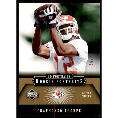 2005 UD Portraits Gold #133 Craphonso Thorpe