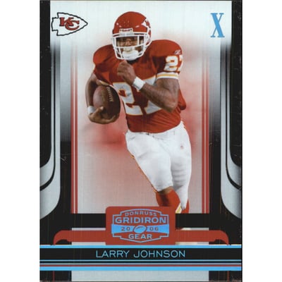 2006 Donruss Gridiron Gear Platinum Holofoil X's #52 Larry Johnson