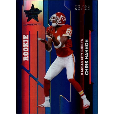 2006 Leaf Rookies and Stars Longevity Target Sapphire Parallel #192 Chris Hannon