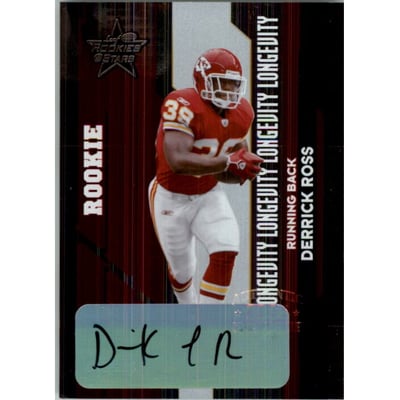 2006 Leaf Rookies and Stars Rookie Autographs Longevity #204 Derrick Ross