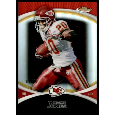2010 Finest Black Refractors #74 Thomas Jones