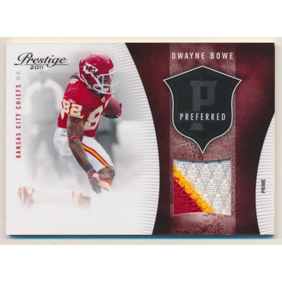 2011 Prestige Preferred Materials Patch #2 Dwayne Bowe/50