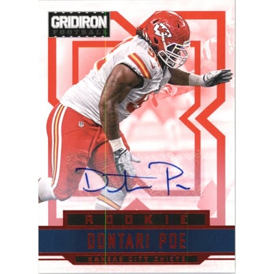 2012 Gridiron Rookie Autographs X's #232 Dontari Poe/99