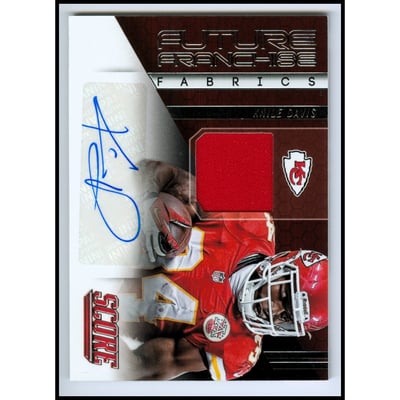 2014 Panini Hot Rookies Score Future Franchise Fabrics Autographs #FFFKD Knile Davis