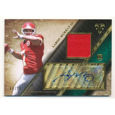2014 Topps Triple Threads Rookie Autograph Relics Emerald #TTRAR61 Aaron Murray