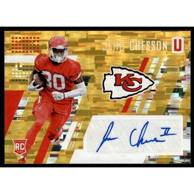 2017 Panini Unparalleled Rookie Autographs Yellow #292 Jehu Chesson/49