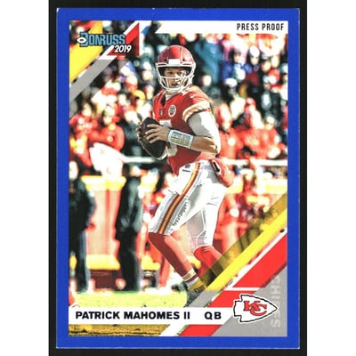 2019 Donruss Press Proof Blue #1A Patrick Mahomes II