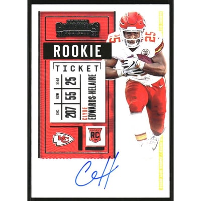 2020 Panini Contenders #112A Clyde Edwards-Helaire AU RC