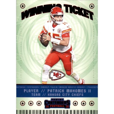 2020 Panini Contenders Winning Ticket Ruby #1 Patrick Mahomes II