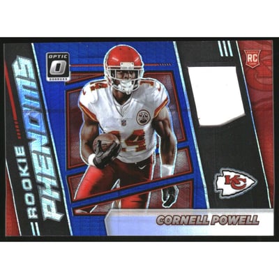 2021 Donruss Optic Rookie Phenoms Jerseys Horizontal Blue Hyper #40 Cornell Powell