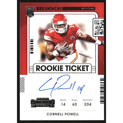 2021 Panini Contenders #142B Cornell Powell AU VAR