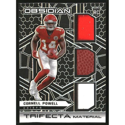 2021 Panini Obsidian Trifecta Materials #30 Cornell Powell