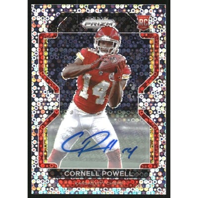 2021 Panini Prizm Rookie Autographs Prizms No Huddle #370 Cornell Powell