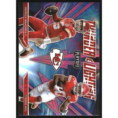 2021 Playoff Thunder and Lightning Pink #5 Patrick Mahomes II/Tyreek Hill