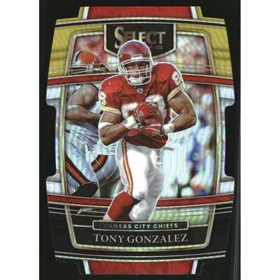2021 Select Prizm Black and Gold Die Cut #38 Tony Gonzalez