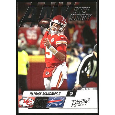 2022 Prestige Any Given Sunday #11 Patrick Mahomes II