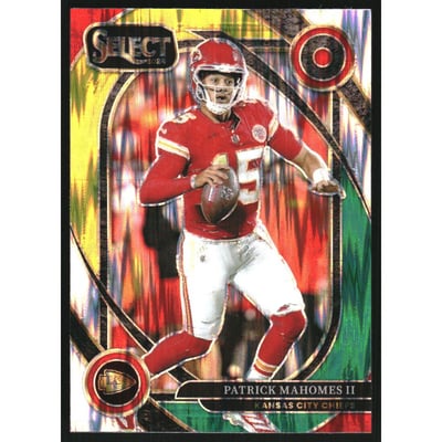 2024 Select Prizm Green and Yellow Shock #223 Patrick Mahomes II