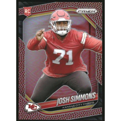 2025 Panini Prizm Prizms Pigskin #337 Josh Simmons