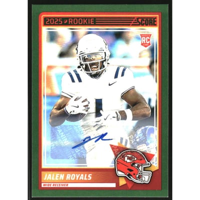 2025 Score Rookie Signatures Green #8 Jalen Royals