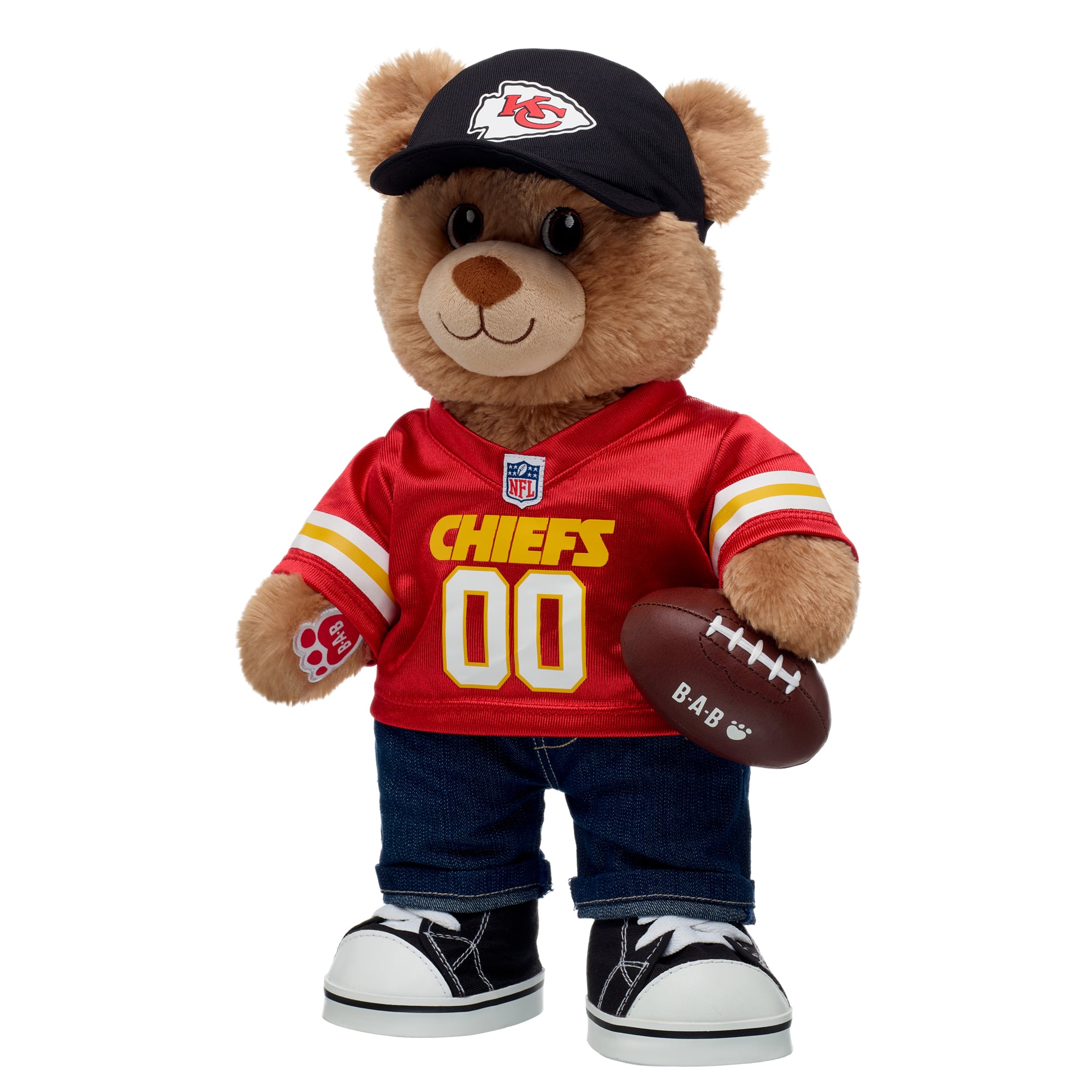 Coffret cadeau ours en peluche Build-A-Bear Kansas City Chiefs Happy Hugs