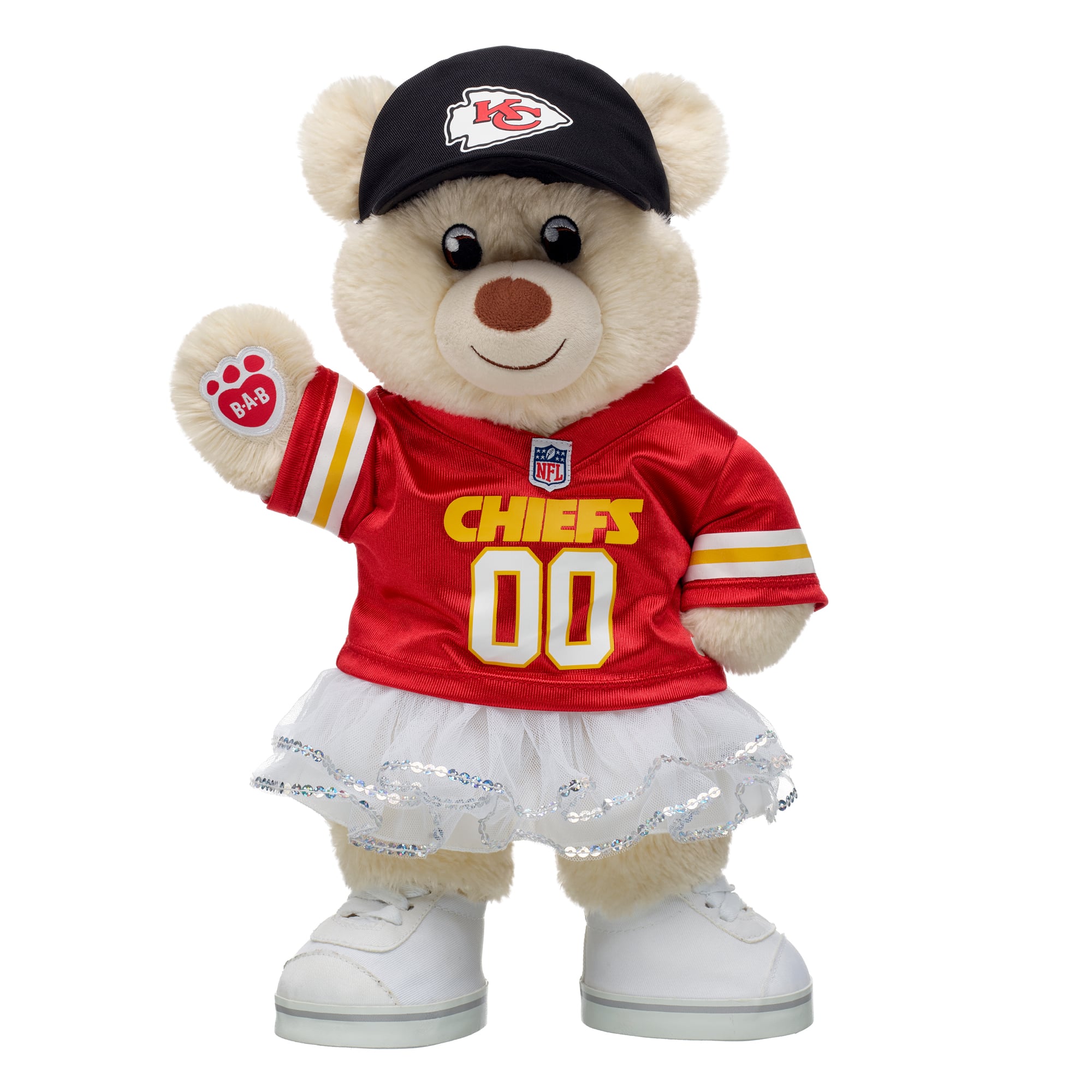 Ours en peluche Build-A-Bear Kansas City Chiefs Happy Hugs