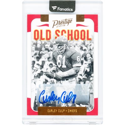 Curley Culp Kansas City Chiefs Autographed 2019 Panini Prestige Old School Xtra Points #OS-CC #14/25 Card 