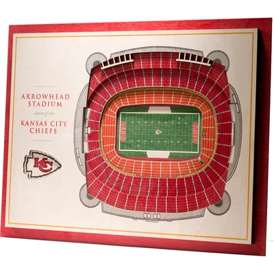 Kansas City Chiefs Fanpoint 17'' x 13'' 5-Layer StadiumView 3D Wall Art