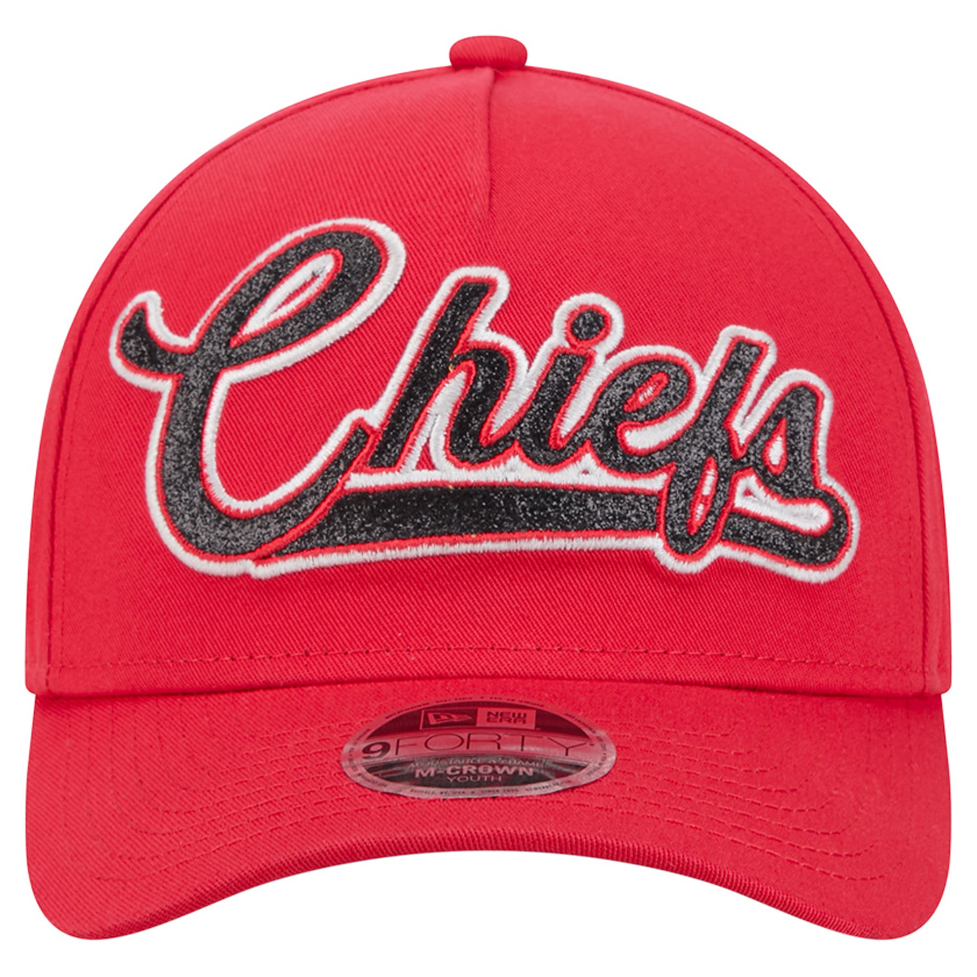 Casquette ajustable New Era Glitz 9FORTY rouge Kansas City Chiefs pour filles