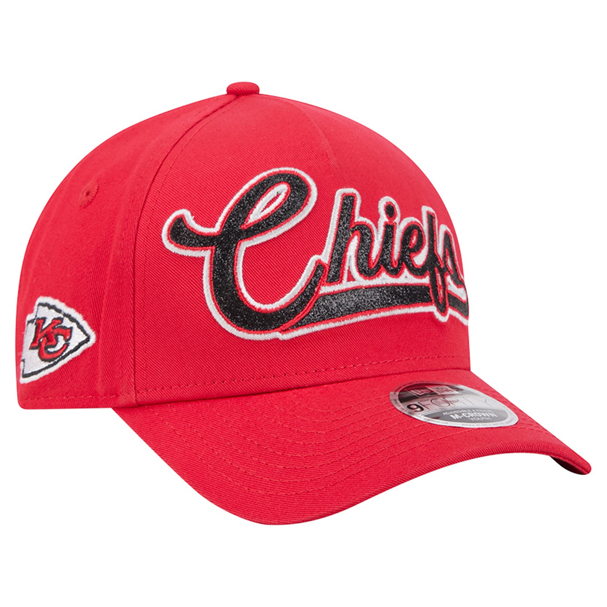 Casquette ajustable New Era Glitz 9FORTY rouge Kansas City Chiefs pour filles