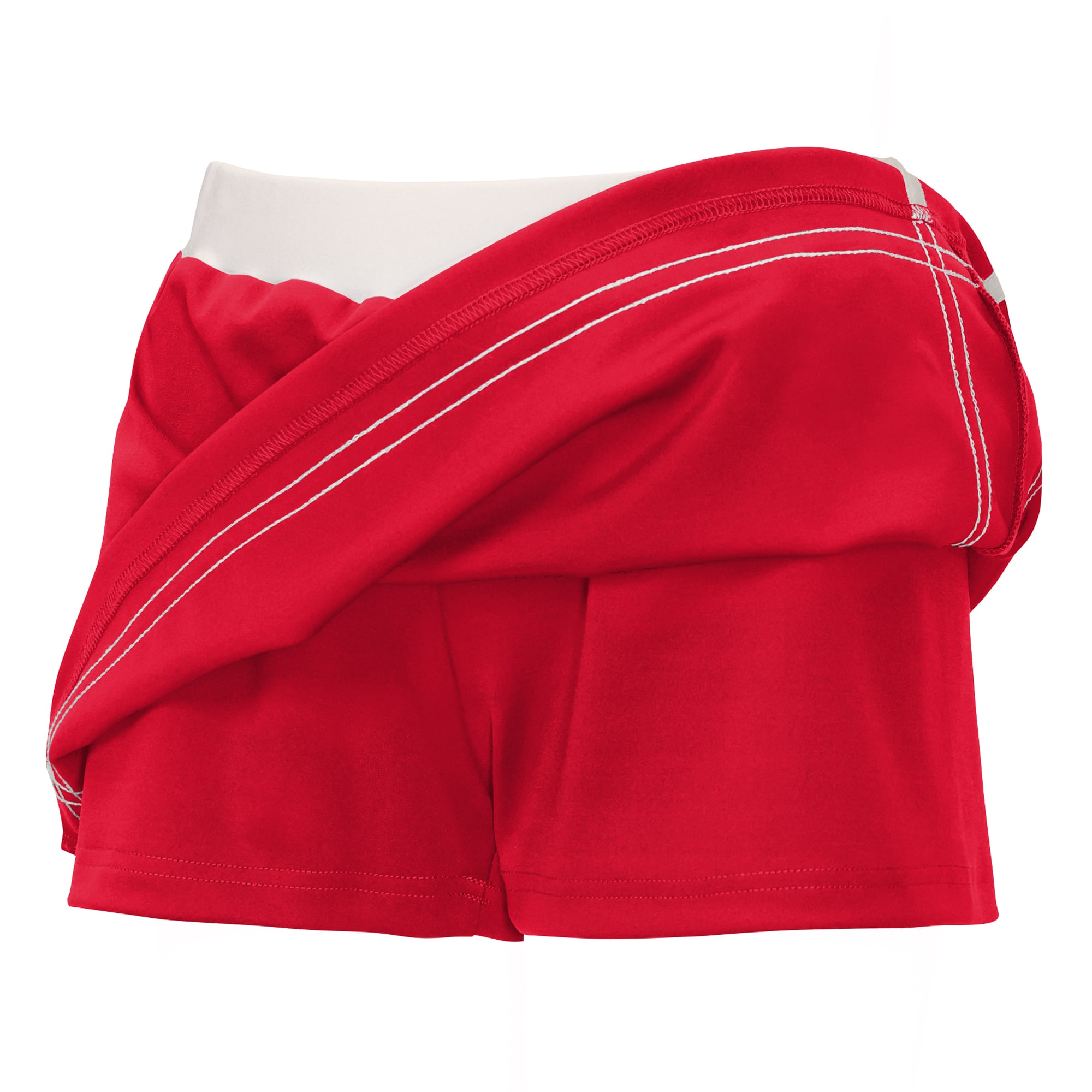 Jupe-short rayée rouge des équipes spéciales Chiefs de Kansas City, par Erin Andrews, pour jeunes filles