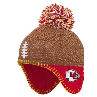 Kansas City Chiefs Outerstuff Infant Football Head Knit Hat - Brown