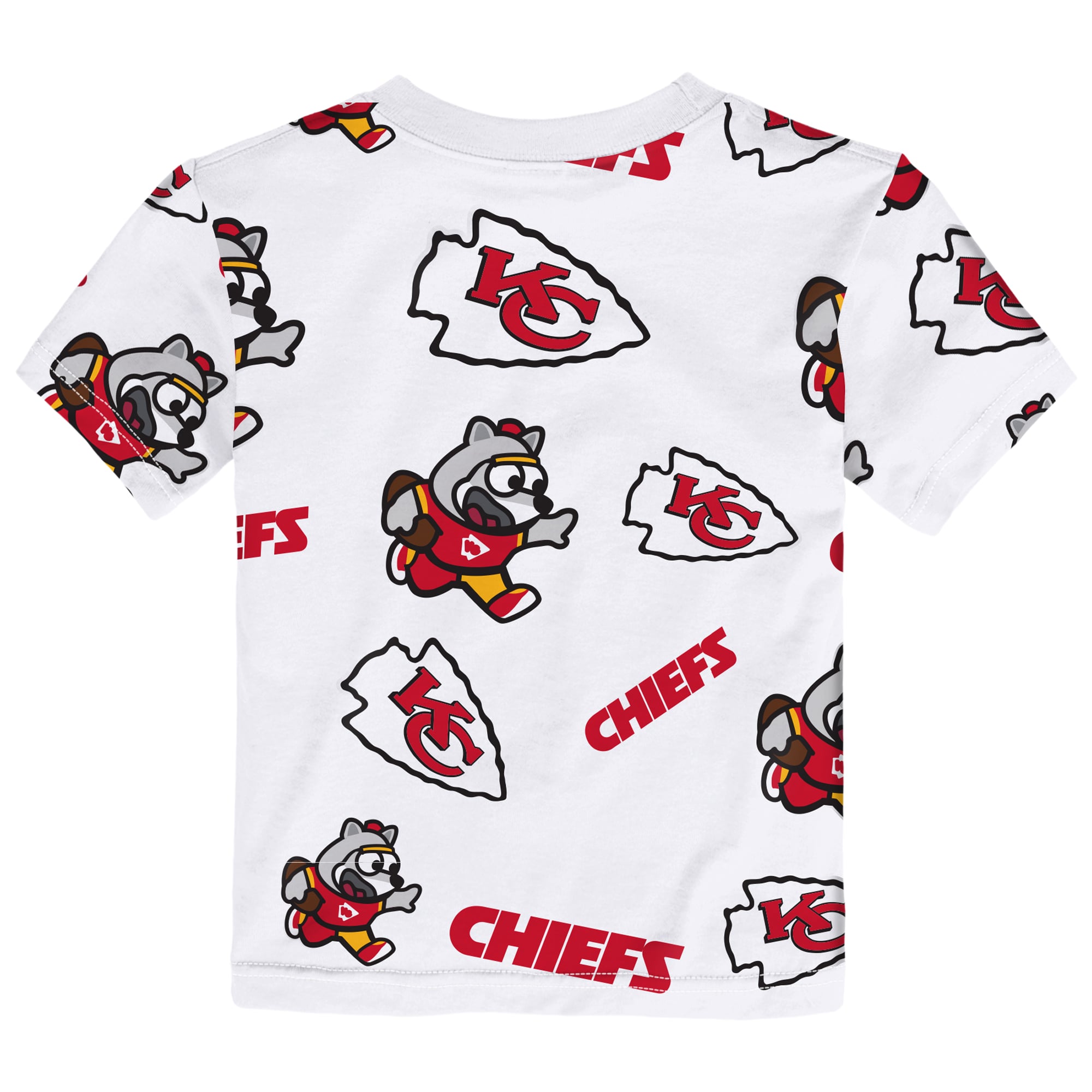 T-shirt de jeu blanc Outerstuff pour bébé, mascotte des Kansas City Chiefs