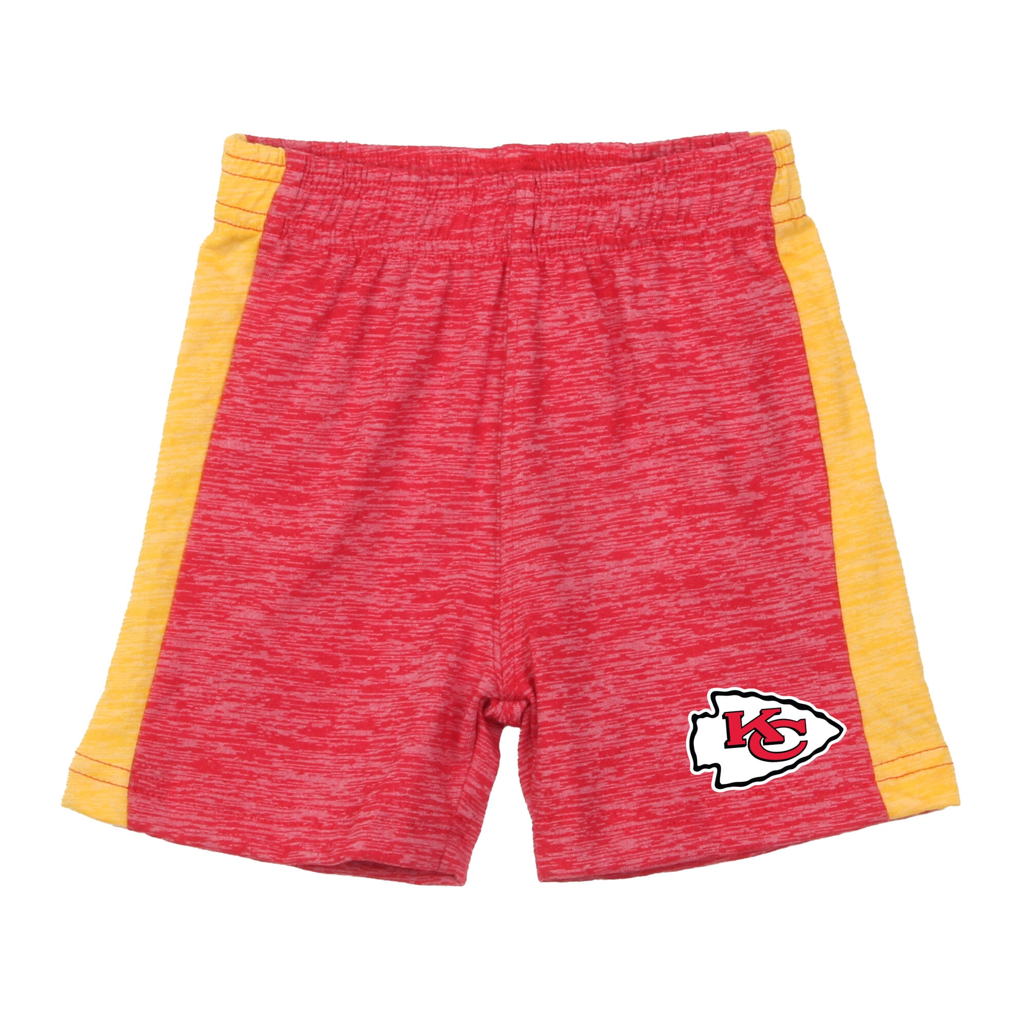 Infant Wes & Willy Gold/Red Kansas City Chiefs Cloudy Yard Hopper Bodysuit Shorts Set