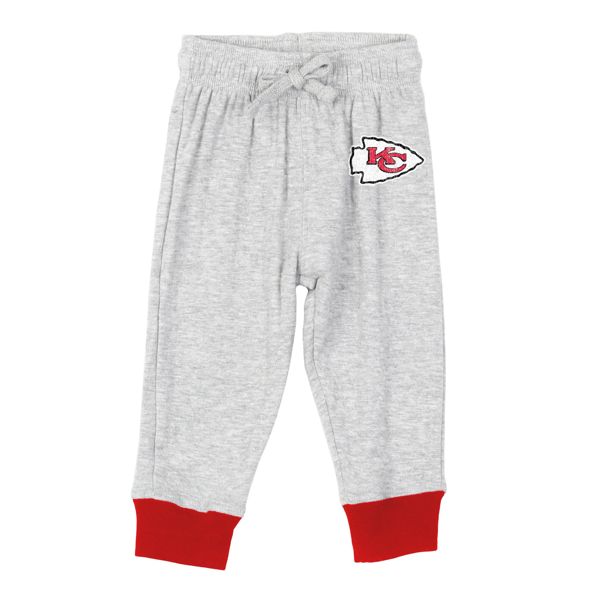 Ensemble body à manches longues et pantalon pour bébé Wes & Willy, gris chiné, Kansas City Chiefs, Jie Hopper