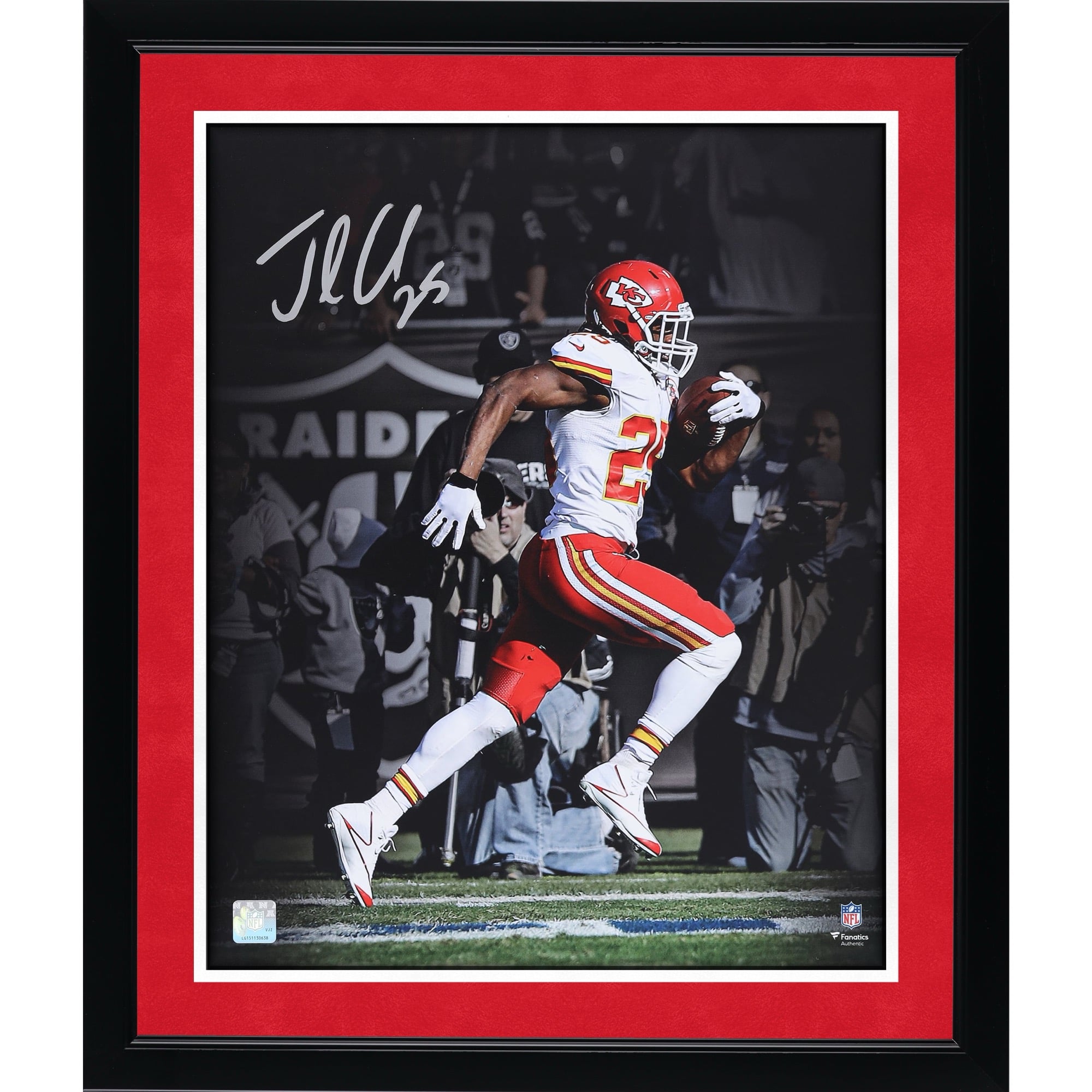 Jamaal Charles Kansas City Chiefs Autographed 16" x 20" Four Receiving Touchdown Game Spotlight Photograph