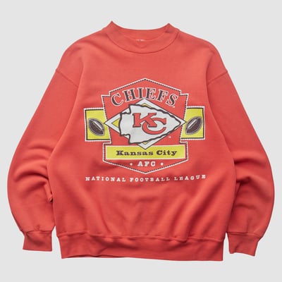 Kansas City Chiefs Hanes 90s Pullover Sweatshirt - Red - S by Fanatics Real Vintage