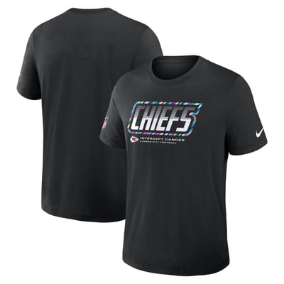 Camiseta Crucial Catch Dri-FIT Triblend Nike del Kansas City Chiefs - Negro - Hombre