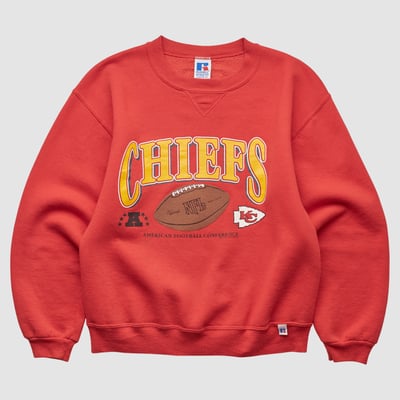 Kansas City Chiefs Russell 1993 Pullover Sweatshirt - Red - Yth XL by Fanatics Real Vintage