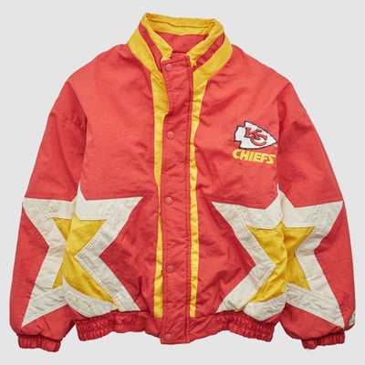 Kansas City Chiefs Starter 90s Full Snap Jacket - Red - XS by Fanatics Real Vintage