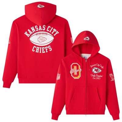Sudadera con capucha y cremellera completa del Kansas City Chiefs X OVO - Hombre