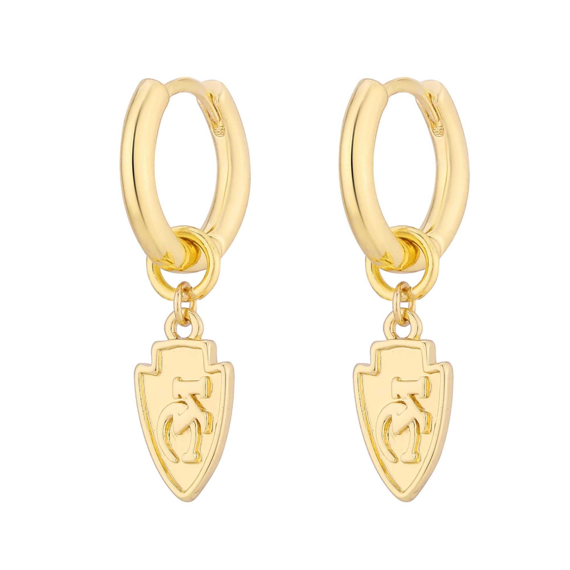 Boucles d'oreilles créoles LUV AJ Kansas City Chiefs avec pendentif logo