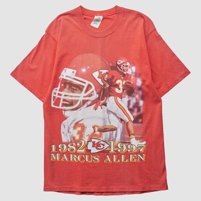 Marcus Allen 1997 T-shirt - Red - S by Fanatics Real Vintage