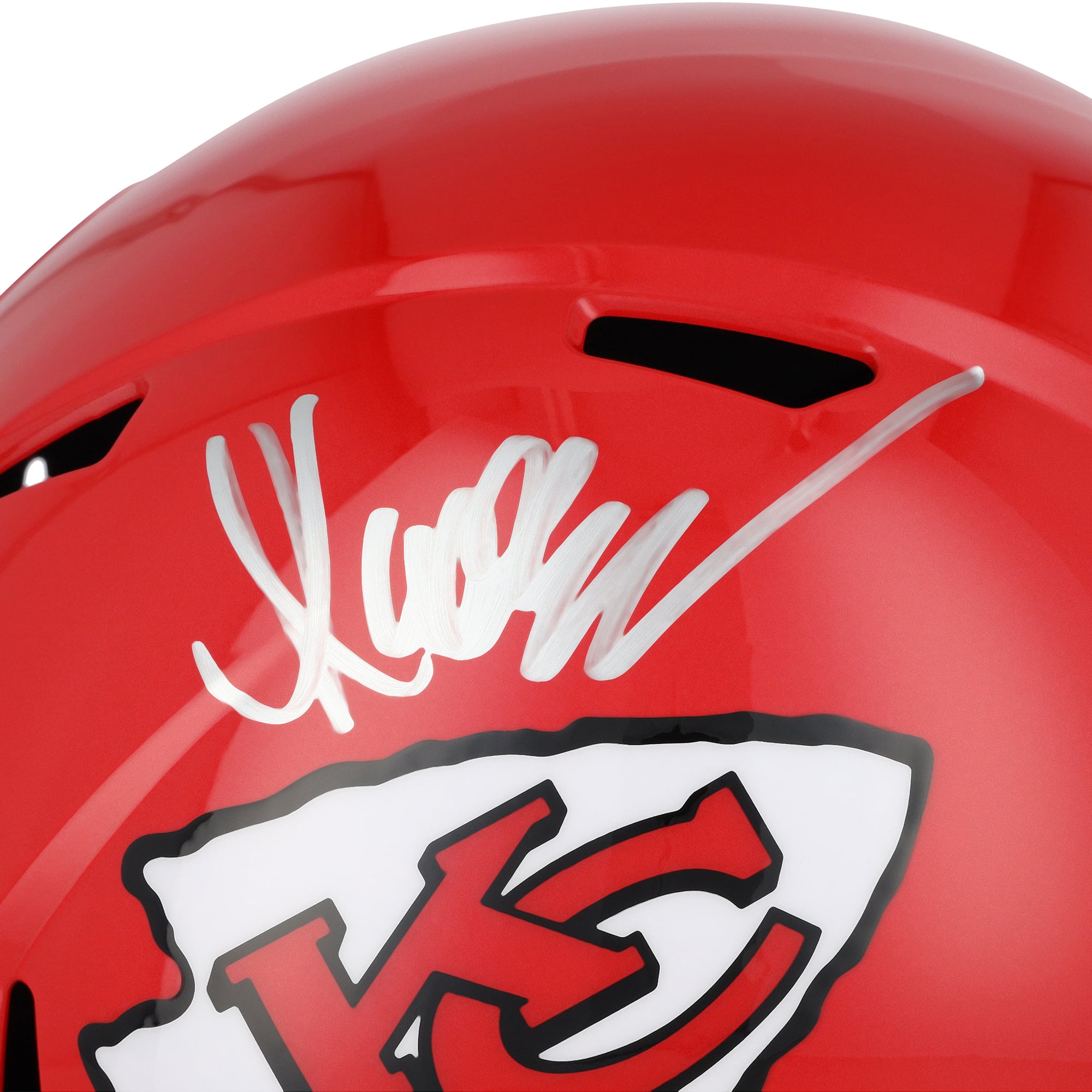 Casque réplique Riddell Speed ​​autographié par Marcus Allen, joueur des Kansas City Chiefs