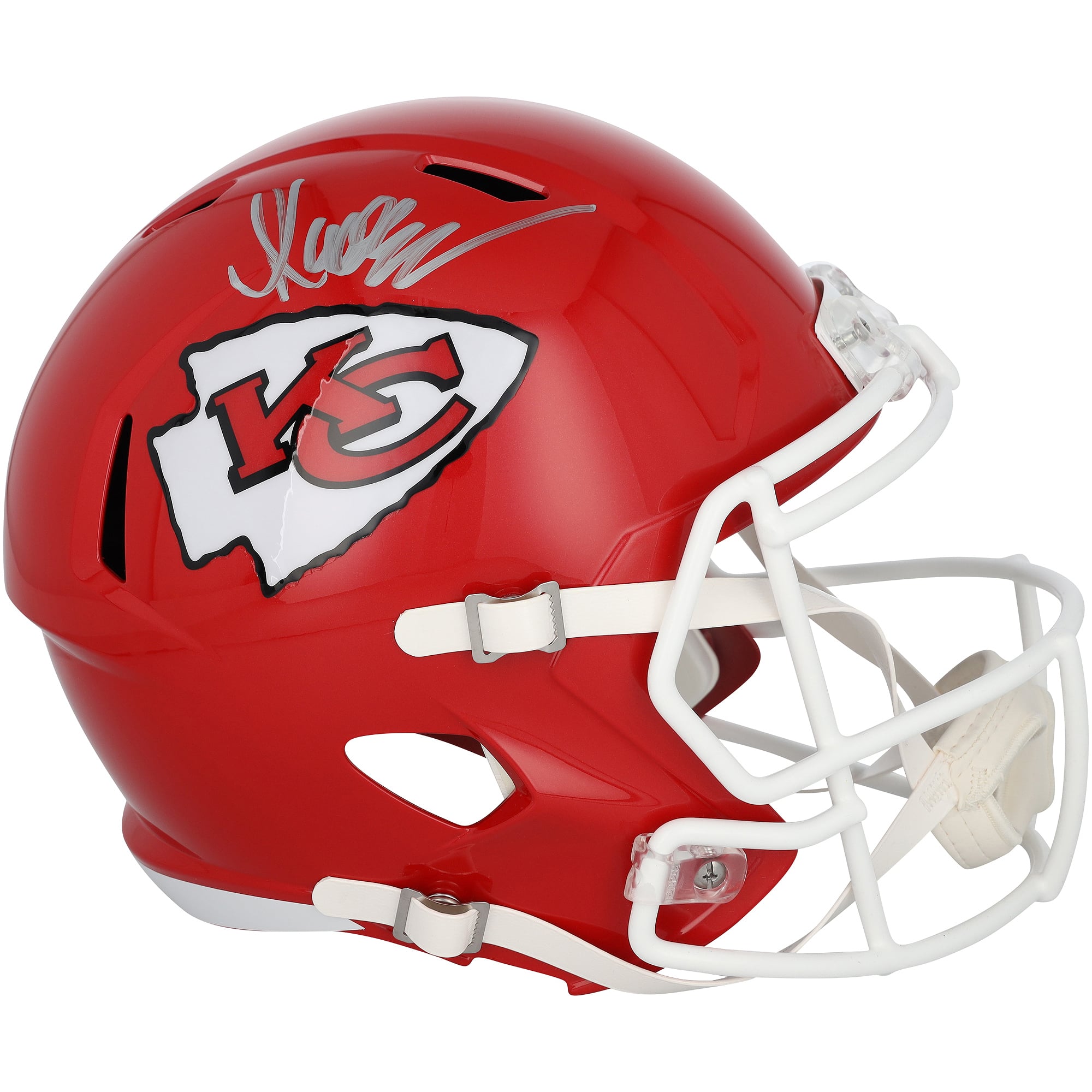 Casque réplique Riddell Speed ​​autographié par Marcus Allen, joueur des Kansas City Chiefs