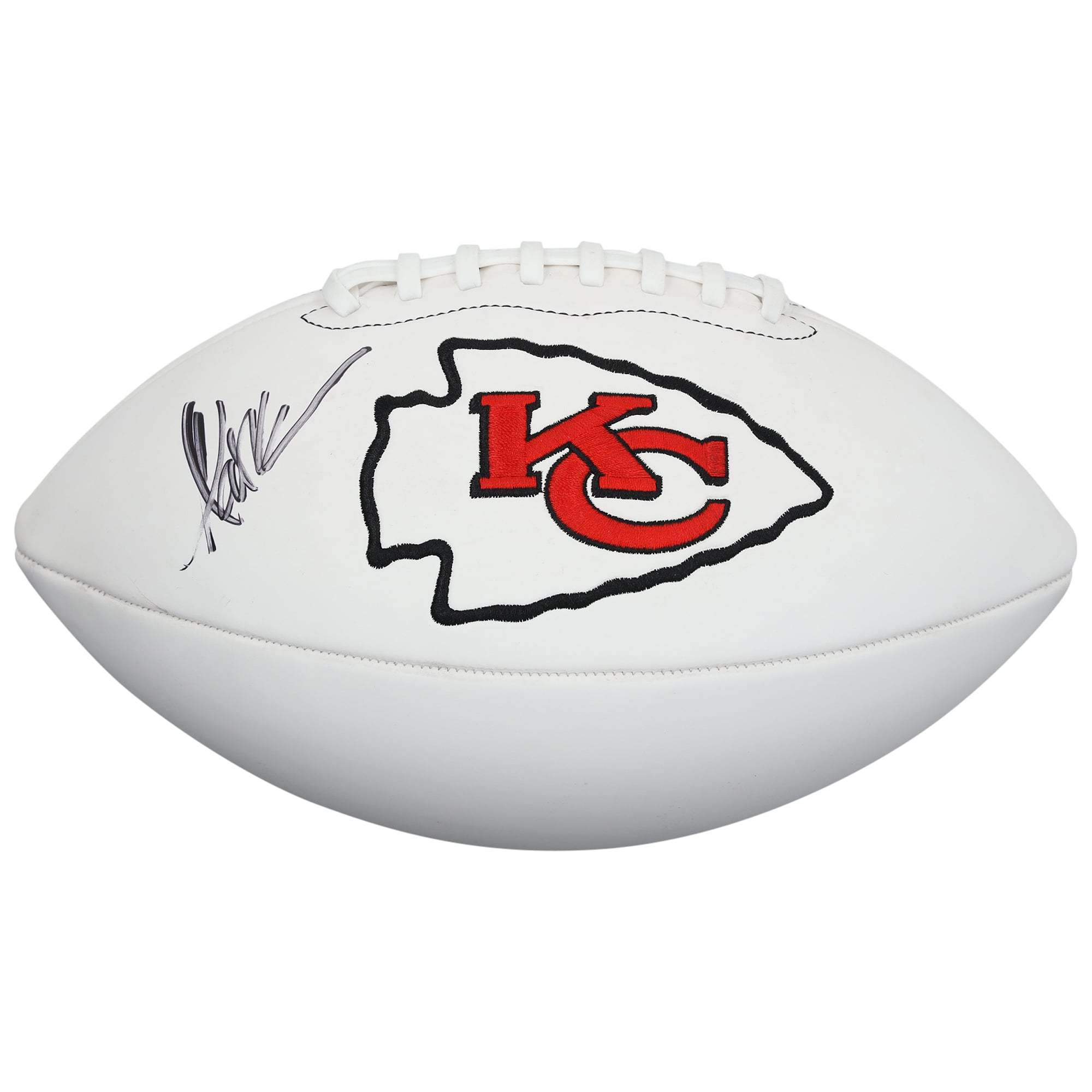 Ballon de football Wilson White Panel autographié par Marcus Allen, des Chiefs de Kansas City